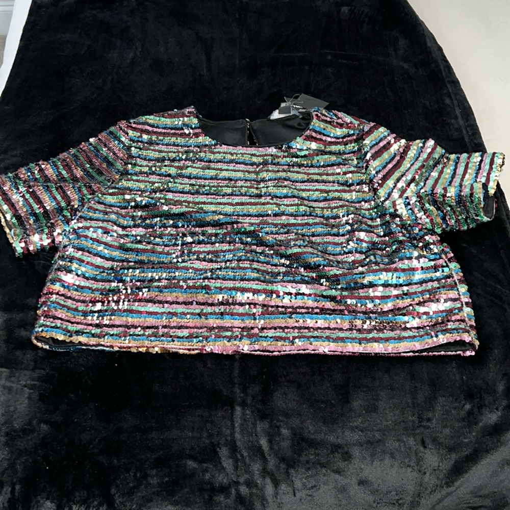 Forever 21 Sequin crop top XL